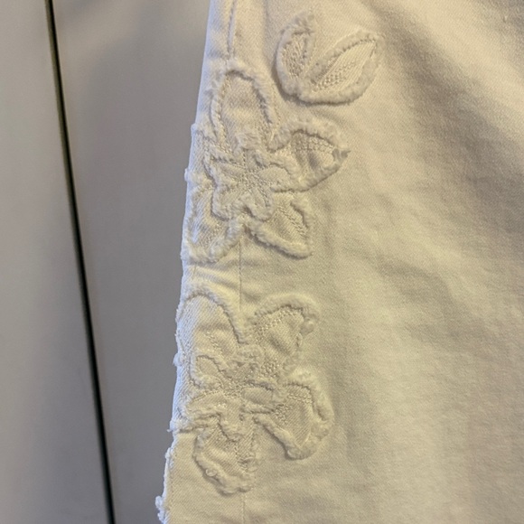 NWT Driftwood x Petunia Patchwork High-Waist Wide Leg White Jeans Size 31 - Picture 6 of 8